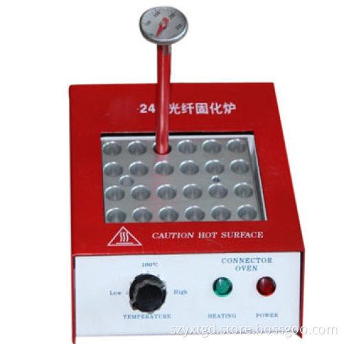 110V 24-port Connector Heat Cure Oven with FC/ST/D4/SMA/SC Thermometer